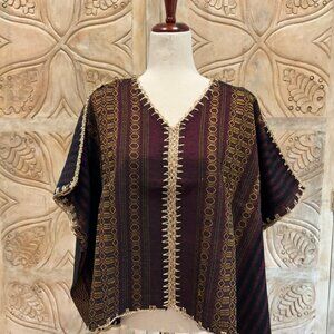 Treadle Loom blouse Made in Oaxaca Mexico.